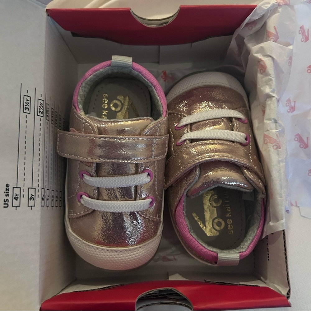 NEW see Kai run first walkers in rose shimmer pink sizes 5 and 6!